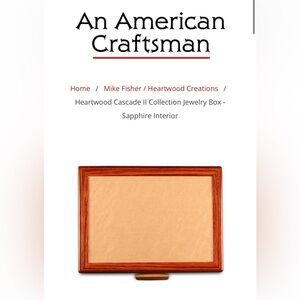 💙Jewelry Box, Maple & Bubinga Wood, Handcrafted by Mike Fisher w/ Heartwood